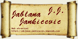 Jablana Jankićević vizit kartica